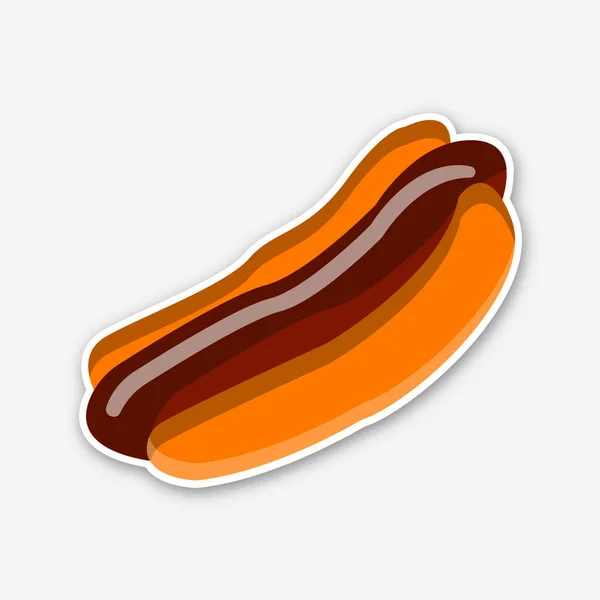 Hot Dog Met Ketchup Mosterd Wit — Stockfoto