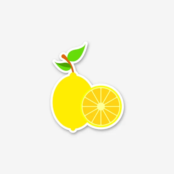 Нарезанный Лимон Изолирован Белом Фоне — стоковое фото