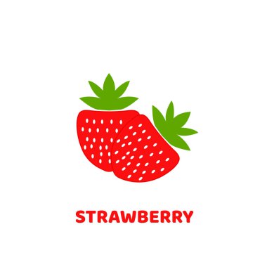 Çilek beyaz arkaplanda izole edildi.