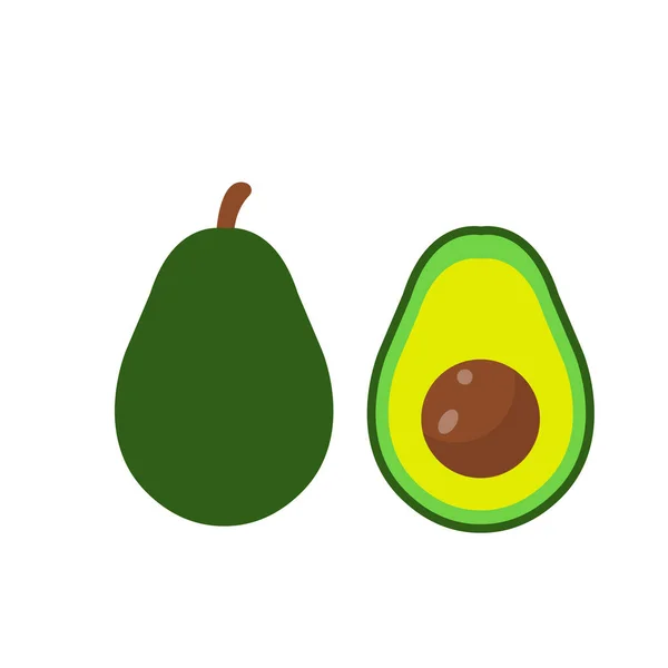 Avocado Frutta Design Piatto Illustrazione — Foto Stock