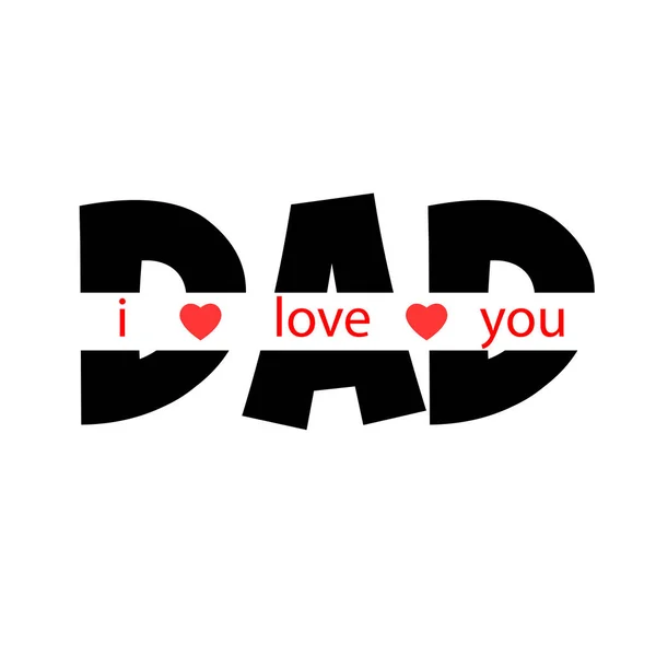 Design Lettering Love Dad Children Father — Stock Photo, Image