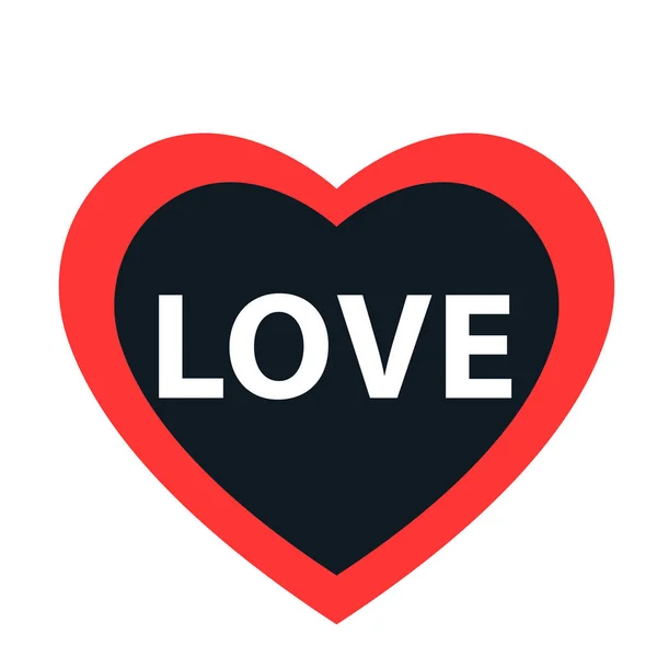 Rote Herzform Auf Weißem Hintergrund Liebe Kartendesign — Stockfoto