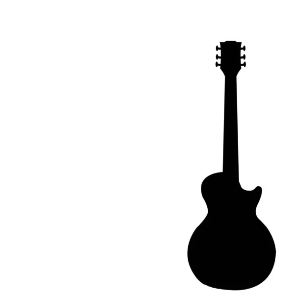 Gitaar Pictogram Symbool Illustratie Wit — Stockfoto