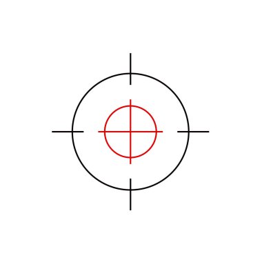  Beyaz arkaplanda hedef simge çizimi