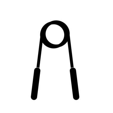 Beyaz üzerine ip atlama simgesi çizimi