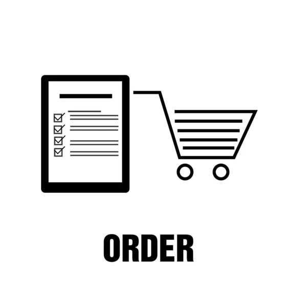 Shopping Order Delivery Service Modern Flat Icon Design — Stock Photo, Image