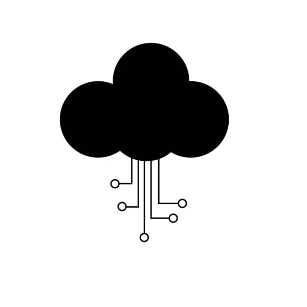 云计算概念 将设备连接到云 — 图库照片
