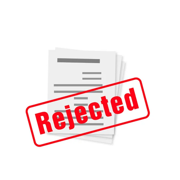 Odrzucone Zatwierdzone Formularze Wniosków Lub Kredytów Arkusze Papierowe — Zdjęcie stockowe