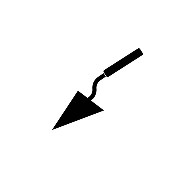 Bau Werkzeuge Kelle Flache Ikone Auf Weißem Hintergrund — Stockfoto