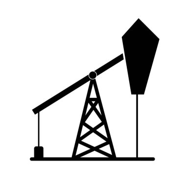 Petrol pompası ikonu. Basit düz sembol. Mükemmel Siyah resim çizimi
