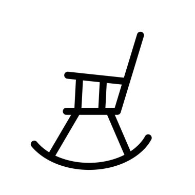 Sallanan sandalye ana hatlı resim çizimi