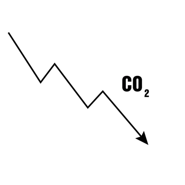 Icono Sólido Fórmula Dióxido Carbono Emisiones Atmosféricas — Foto de Stock