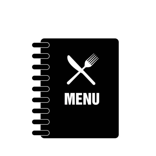 Cartão Menu Alimentos Logotipo Isolado Fundo Branco — Fotografia de Stock