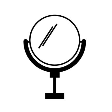 Aynalı Satır Simgesi Beyaz Çizgi Tasarımı 