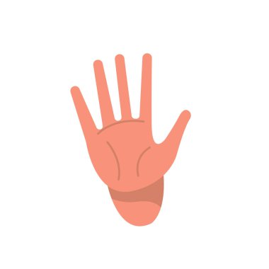 Çizgi filmdeki el, beş parmak çizimini gösteriyor.