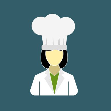 Beyaz arkaplanda şef simgesi çizimi