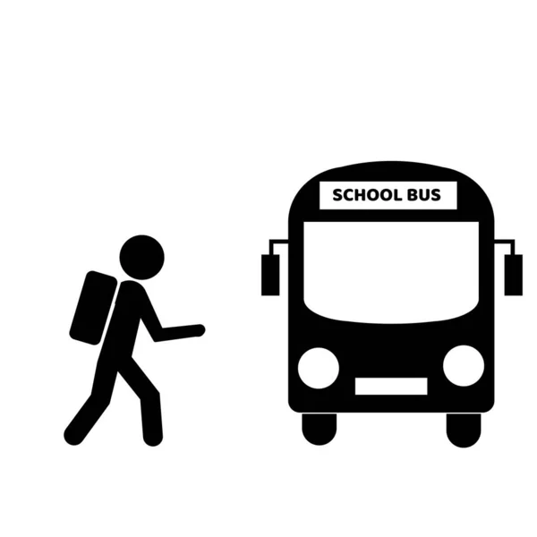 Fahrt Einem Schulbus Mit Fahrer Frontansicht — Stockfoto