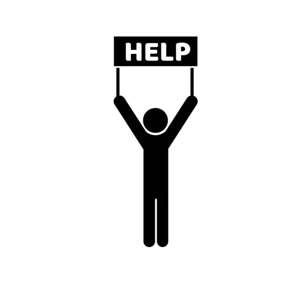 Help Symbol Banner Support Service Sign — Stock Photo, Image