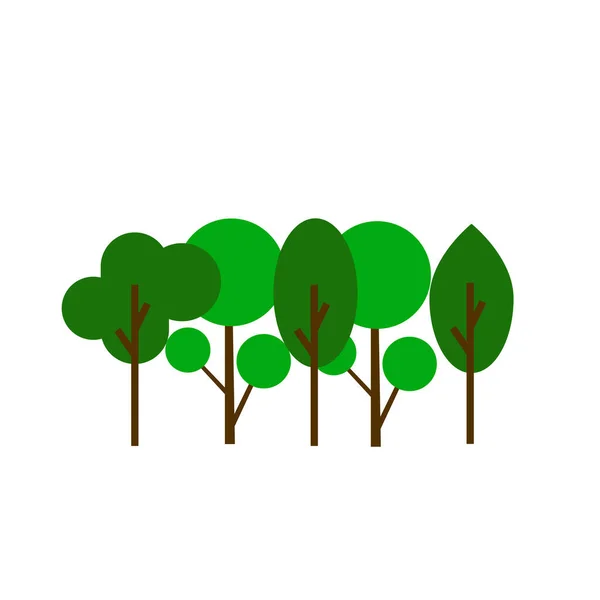 Illustration Mit Grünem Wald Hintergrund — Stockfoto