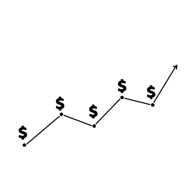 Rising Arrow Sign Financial Growth Illustration Success — Stock fotografie