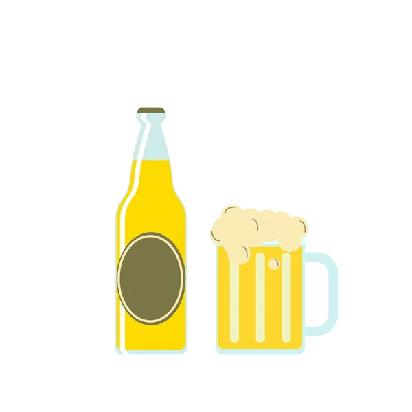 Roosteren Glazen Bier Drank Ontwerp — Stockfoto