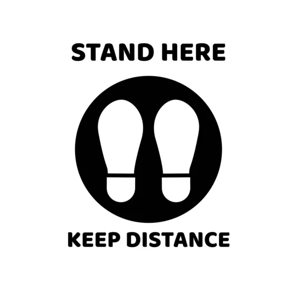 Social Distancing Keep Your Distance Icon Image — Stock Photo, Image