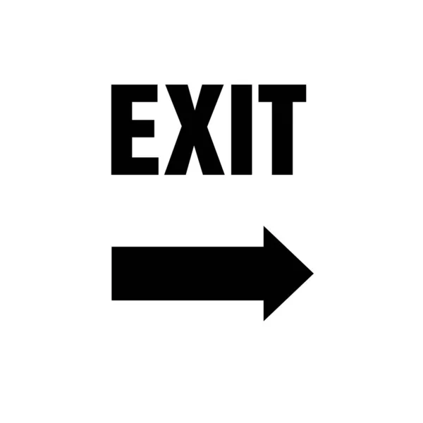 Abbildung Des Exit Symbols Auf Weißem Hintergrund — Stockfoto