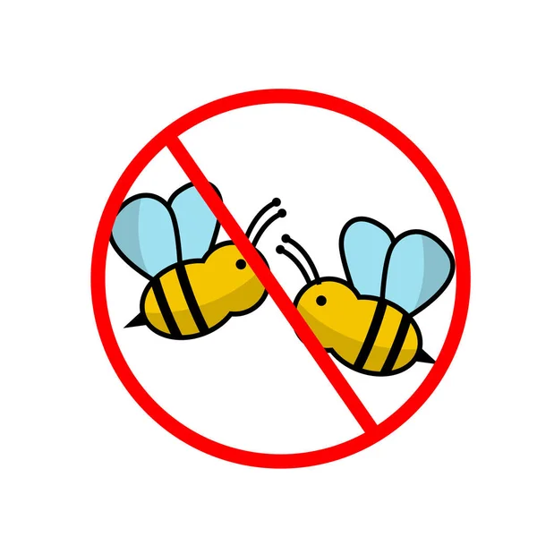 Keine Biene Mit Verbotsschild Verbot Der Käferbekämpfung — Stockfoto