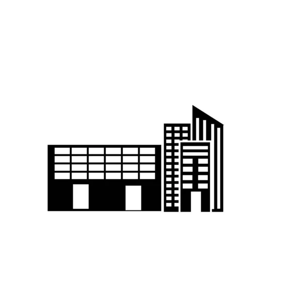 Industrial Factory Building Icon Illustration Design Template — Stock Photo, Image