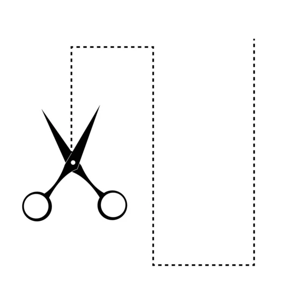 Scissor Icon Template Illustration White — 스톡 사진