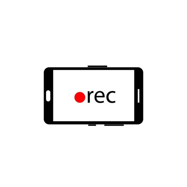 フレーム化された録音記号 現在の録音 Rec イラストアイコン — ストック写真