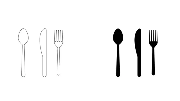 Значки Лінії Приготування Їжі Час Кип Ятіння Сковорода Смаження Кухня — стокове фото
