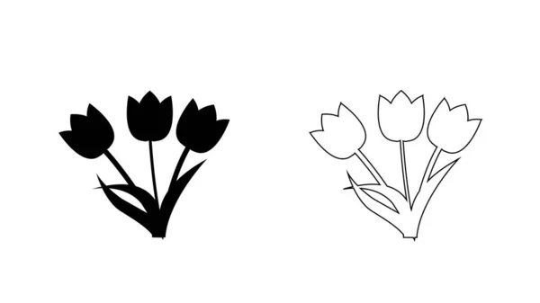 Bloemen Pictogram Teken Tekenaar Pictogram Illustratie — Stockfoto