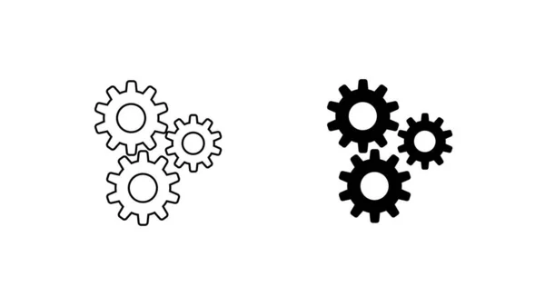 Gear Icon Illustration White Background — Stock Photo, Image