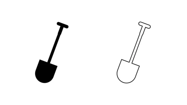 Shovel Icon Ilustração Fundo Branco — Fotografia de Stock
