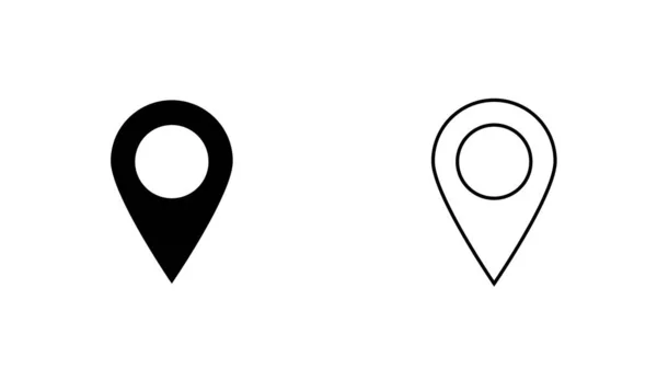 Pictogram Van Eenvoudige Vormen Van Locatie — Stockfoto