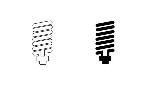 Lámpavonal Ikon Fehér Háttérrel Illusztráció — Stock Fotó