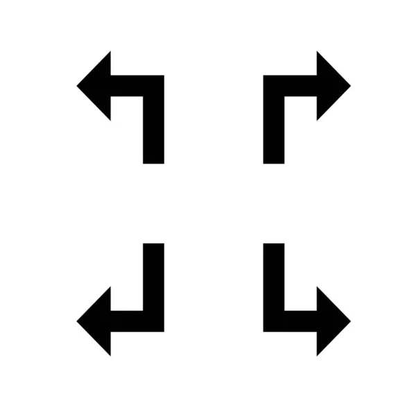 Pfeile Große Schwarze Symbole Moderne Einfache Pfeile — Stockfoto