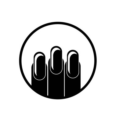 Beyaz arkaplanda tırnak simgesi izole edildi.