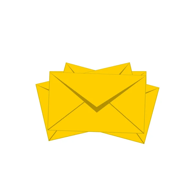 Envelope Símbolo Mensagem Postal Pictograma Ícone Isolado — Fotografia de Stock