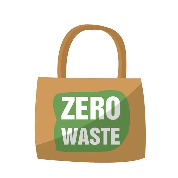 Zero Odpadów Ręcznie Napisany Napis Tytuł Zielonym Eko — Zdjęcie stockowe
