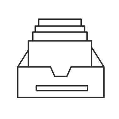 arşiv simgesi dizayn ögesi logo şablonu