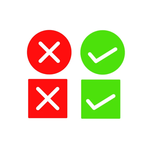 Set Test Icons Check Icon Yes — Stock Photo, Image