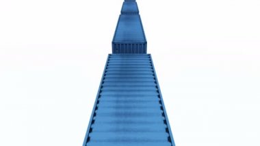 Loopable animasyon beyaz arka plan ön kargo tren kapsayıcıları görüntülemek