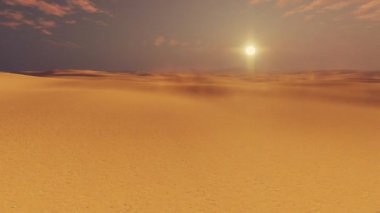 Gün batımı panorama, Afrika çöl