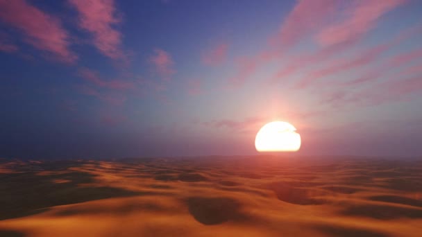 Dramatic sunset in african desert — Stock Video