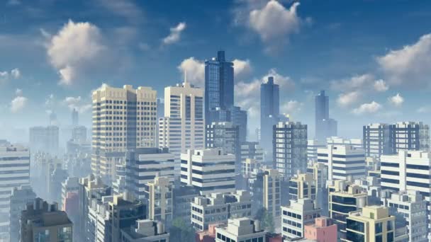 Wolkenkratzer in Großstädten im Zeitraffer 4k — Stockvideo