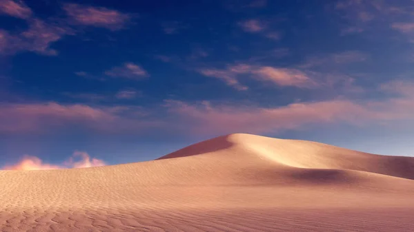 Paisaje Desértico Abstracto Con Enormes Dunas Arena Bajo Cielo Nublado — Foto de Stock