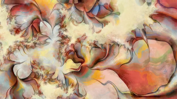 Abstrato Aquarela Pintura Acrílica Fundo Com Brilhante Colorido Fluindo Formas — Fotografia de Stock