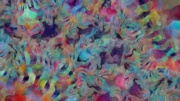 Abstrato Multicolorido Aquarela Pintura Acrílica Fundo Com Expressivo Fluindo Formas — Fotografia de Stock